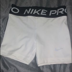 White nike pro spandex